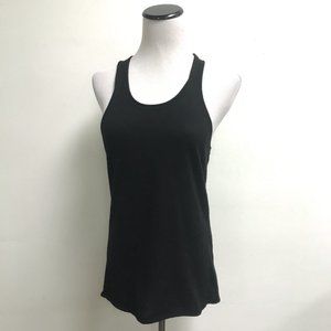 David Meister black cashmere sccop neck sleeveless sweater tunic top vest L